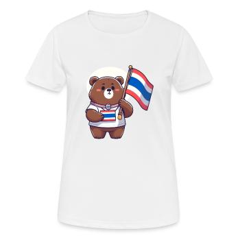 Thai Bär - Frauen T-Shirt atmungsaktiv - Weiß - Vorne - AI Model Female 172 dark (172cm)