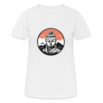 The Buddha Monk - Women's Breathable T-Shirt - white - Front - AI Model Female 172 dark (172cm)