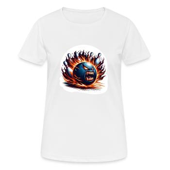 Quilles de feu - T-shirt respirant Femme - blanc - Devant - AI Model Female 172 dark (172cm)