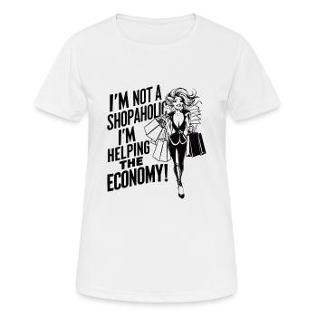 ICH HELFE DER WIRTSCHAFT - Frauen T-Shirt atmungsaktiv - Weiß - Vorne - AI Model Female 172 dark (172cm)