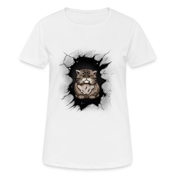 Katze Hauskatze Katzen Kinder - Frauen T-Shirt atmungsaktiv - Weiß - Vorne - AI Model Female 172 dark (172cm)