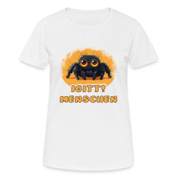 Lustige Igitt ! Menschen Spinne - Frauen T-Shirt atmungsaktiv - Weiß - Vorne - AI Model Female 172 dark (172cm)