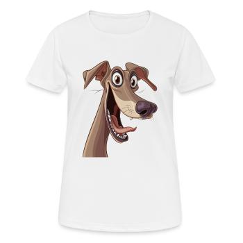 Chart Polski | Polish greyhound | Cartoon Artwork - Frauen T-Shirt atmungsaktiv - Weiß - Vorne - AI Model Female 172 dark (172cm)