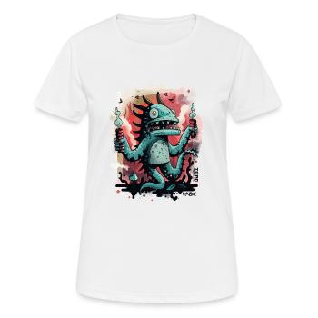 Des bougies de dynamite et un monstre fou - T-shirt respirant Femme - blanc - Devant - AI Model Female 172 dark (172cm)