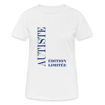autiste - T-shirt respirant Femme - blanc - Devant - AI Model Female 172 dark (172cm)