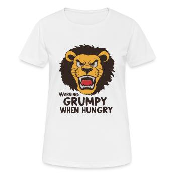 MÜRRISCH, WENN HUNGRIG - Frauen T-Shirt atmungsaktiv - Weiß - Vorne - AI Model Female 172 dark (172cm)