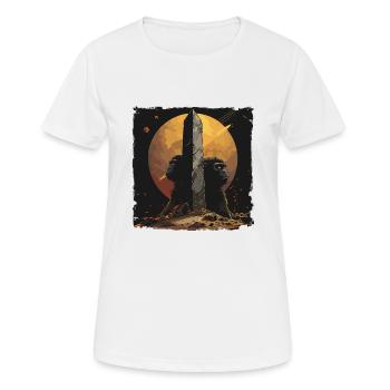 Singes et Monolithe : Science-Fiction - T-shirt respirant Femme - blanc - Devant - AI Model Female 172 dark (172cm)