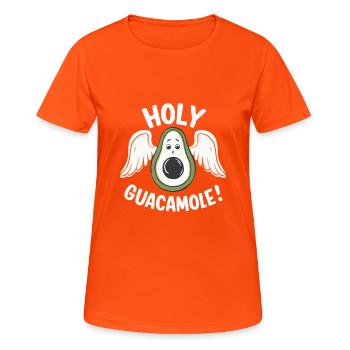 GUACAMOLE SACRÉ - T-shirt respirant Femme - orange néon - Devant - AI Model Female 172 dark (172cm)