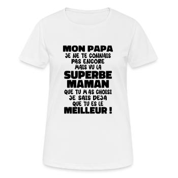 Pregnancy Announcement Gift Future Dad Future Mom - Women's Breathable T-Shirt - white - Front - AI Model Female 172 dark (172cm)
