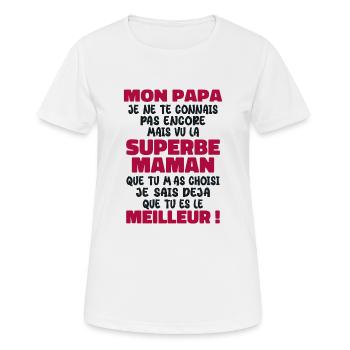 Pregnancy Announcement Gift Future Dad Future Mom - Women's Breathable T-Shirt - white - Front - AI Model Female 172 dark (172cm)