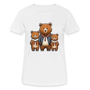 BÄREN - Frauen T-Shirt atmungsaktiv - Weiß - Vorne - AI Model Female 172 dark (172cm)