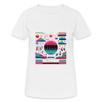 La science en dialogue 2 - T-shirt respirant Femme - blanc - Devant - AI Model Female 172 dark (172cm)