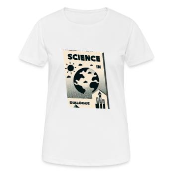 La science en dialogue - T-shirt respirant Femme - blanc - Devant - AI Model Female 172 dark (172cm)