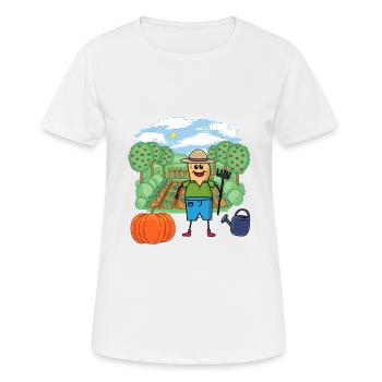Jardinier Arachide Légumes Citrouille Octobre - T-shirt respirant Femme - blanc - Devant - AI Model Female 172 dark (172cm)