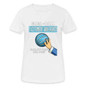 L’EXCITATION DU BAL GAGA DÉCHAÎNÉE - T-shirt respirant Femme - blanc - Devant - AI Model Female 172 dark (172cm)