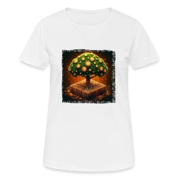 Bitcoin Digital Gold Store of Value - Women's Breathable T-Shirt - white - Front - AI Model Female 172 dark (172cm)