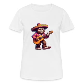 Cinco de Mayo Bigfoot Guitariste Mariachi - T-shirt respirant Femme - blanc - Devant - AI Model Female 172 dark (172cm)