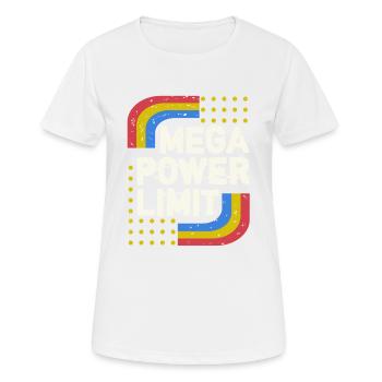 Méga limite de puissance - T-shirt respirant Femme - blanc - Devant - AI Model Female 172 dark (172cm)