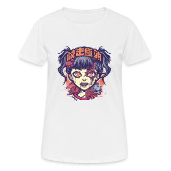 Manga Anime Zombie Goule Fille Illustration - T-shirt respirant Femme - blanc - Devant - AI Model Female 172 dark (172cm)