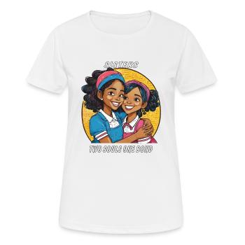 SŒURS DEUX ÂMES UN LIEN - T-shirt respirant Femme - blanc - Devant - AI Model Female 172 dark (172cm)