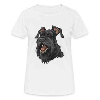 Schnauzer géant | Schnauzer géant | Caricature - T-shirt respirant Femme - blanc - Devant - AI Model Female 172 dark (172cm)