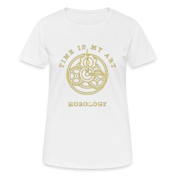 MOUVEMENT HORLOGER - T-shirt respirant Femme - blanc - Devant - AI Model Female 172 dark (172cm)