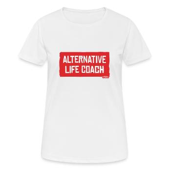 Alternativer Lebensratgeber-Coach - Frauen T-Shirt atmungsaktiv - Weiß - Vorne - AI Model Female 172 dark (172cm)