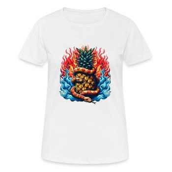 Snake around a pineapple - Women's Breathable T-Shirt - white - Front - AI Model Female 172 dark (172cm)