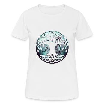 Celtic Tree Celtic Nature Forest - Women's Breathable T-Shirt - white - Front - AI Model Female 172 dark (172cm)