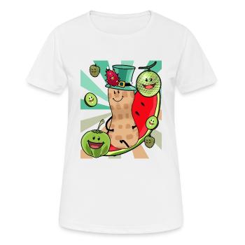 Obsr Fruits Enjoyment Peanut Peanuts Summer - Women's Breathable T-Shirt - white - Front - AI Model Female 172 dark (172cm)