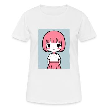 Einfach ein einfaches Mädchen - Frauen T-Shirt atmungsaktiv - Weiß - Vorne - AI Model Female 172 dark (172cm)