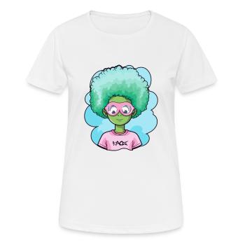 Blue Afro Child - Women's Breathable T-Shirt - white - Front - AI Model Female 172 dark (172cm)