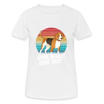 Without a beagle? Without me! - Women's Breathable T-Shirt - white - Front - AI Model Female 172 dark (172cm)