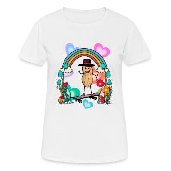 Peanut Peanuts Rainbow Hearts Birthday - Women's Breathable T-Shirt - white - Front - AI Model Female 172 dark (172cm)