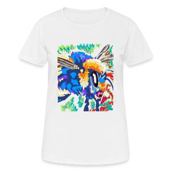 Bourdon abeille guêpe insecte symbole de volonté - T-shirt respirant Femme - blanc - Devant - AI Model Female 172 dark (172cm)