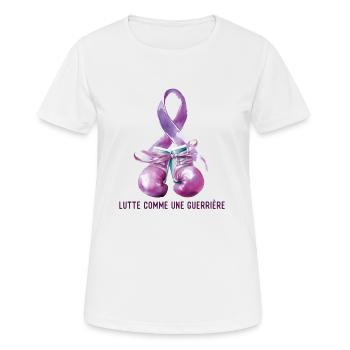 Sensibilisation pour la Maladie de Crohn - T-shirt respirant Femme - blanc - Devant - AI Model Female 172 dark (172cm)
