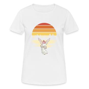 Ange, Forêt, Nature, Lever Du Soleil, Spirituel - T-shirt respirant Femme - blanc - Devant - AI Model Female 172 dark (172cm)