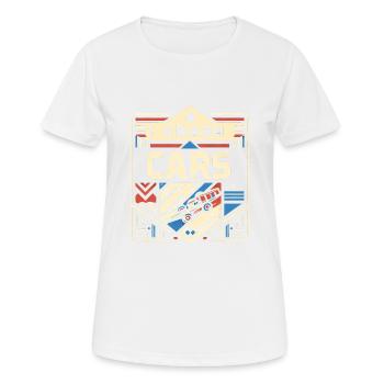 I Crash Cars 10 - Frauen T-Shirt atmungsaktiv - Weiß - Vorne - AI Model Female 172 dark (172cm)