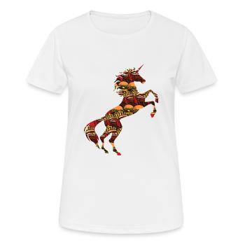 Junk Food Einhorn TShirt Ungesunde Lebensmittel Magisch - Frauen T-Shirt atmungsaktiv - Weiß - Vorne - AI Model Female 172 dark (172cm)