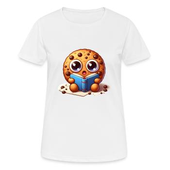 Cookie Bookworm - Women's Breathable T-Shirt - white - Front - AI Model Female 172 dark (172cm)