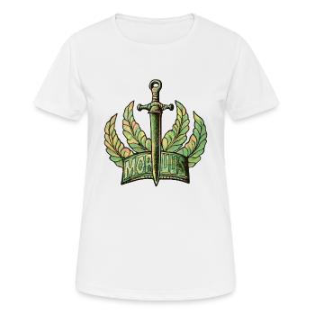 MITTELALTER RENAISSANCE SCHWERT - Frauen T-Shirt atmungsaktiv - Weiß - Vorne - AI Model Female 172 dark (172cm)