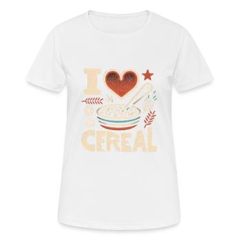 I Love Cereal 12 - Women's Breathable T-Shirt - white - Front - AI Model Female 172 dark (172cm)
