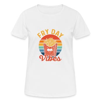 Celebrate Fry Day: Good Mood, Great Fries - Women's Breathable T-Shirt - white - Front - AI Model Female 172 dark (172cm)