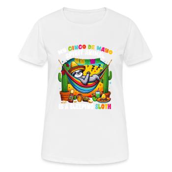 My Cinco de Mayo Spirit Animal Sloth Mexican Women - Women's Breathable T-Shirt - white - Front - AI Model Female 172 dark (172cm)