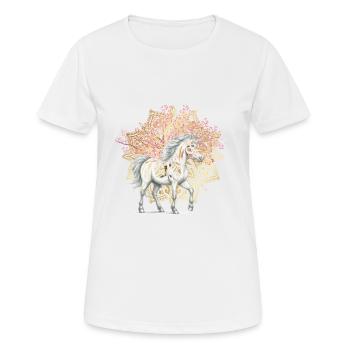 Mythologie Licornes Licorne Créatures mythiques Fable - T-shirt respirant Femme - blanc - Devant - AI Model Female 172 dark (172cm)
