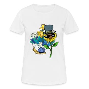 Snail, Snail Shell, Nature, Spring, Flowers - Women's Breathable T-Shirt - white - Front - AI Model Female 172 dark (172cm)