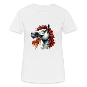 Pasta Lover Horse - Women's Breathable T-Shirt - white - Front - AI Model Female 172 dark (172cm)