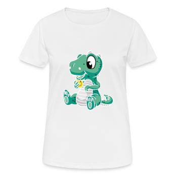 Dkrino Dinosaure Dragon Enfant Enfants Bébé - T-shirt respirant Femme - blanc - Devant - AI Model Female 172 dark (172cm)