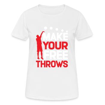 Make Your Free Throws 7 - Frauen T-Shirt atmungsaktiv - Weiß - Vorne - AI Model Female 172 dark (172cm)