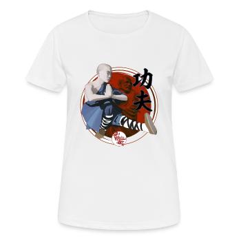 Shaolin Kung Fu - T-shirt respirant Femme - blanc - Devant - AI Model Female 172 dark (172cm)